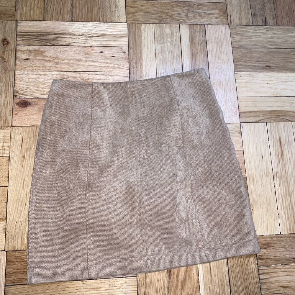 Tan Mini Skirt